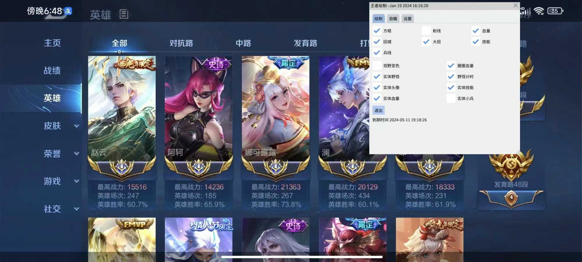 王者荣耀《入栈》辅助